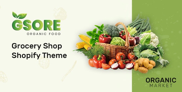 Gsore – 有机食品杂货商店模板Shoppify主题