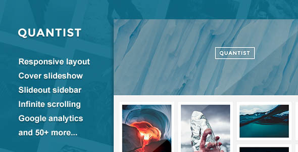  Quantist - Full screen grid layout blog Tumblr theme