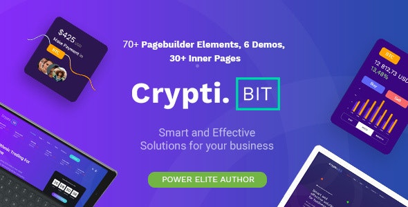 CryptiBIT - ICO/IEO 加密货币着陆页WordPress主题