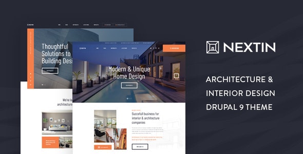  Nextin - Architectural Interior Decoration Design Website Drupal 9 Theme