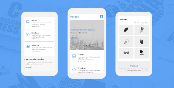 Purasa – 响应式移动手机版网站HTTML5模板