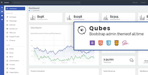 Qubis - 多用途 Bootstrap 管理网站模板