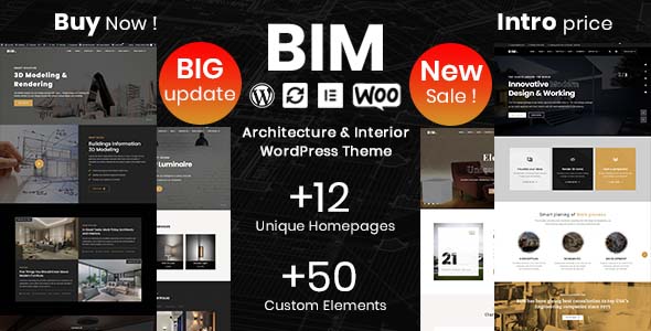 BIM - 建筑室内设计网站模板WordPress主题