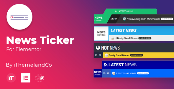 News Ticker For Elementor - 新闻资讯工具插件