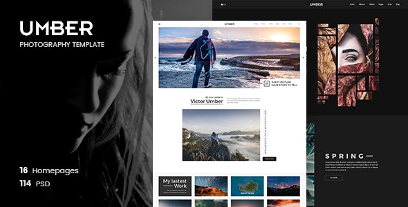 Umber - 作品展示相册网站PSD模板