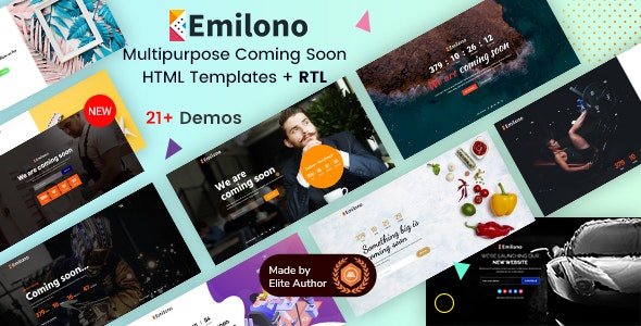 Emilono - 倒计时网站 HTML 模板