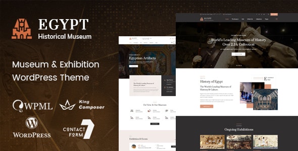Egypt - 博物馆艺术品文物展览商店WordPress主题