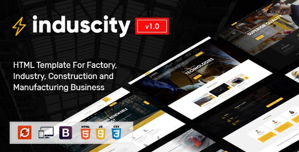 Induscity - Factory and Manufacturing WordPress Theme