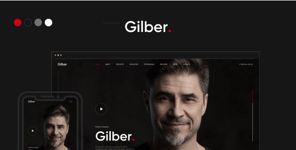 Gilber - 专业个人简历名片HTML5模板