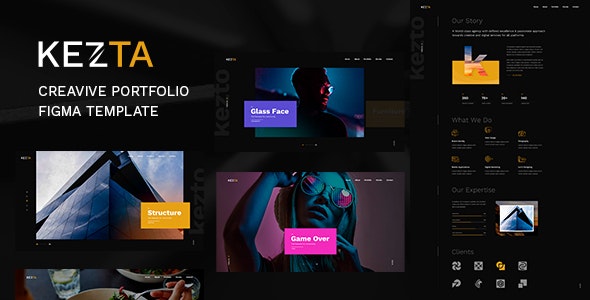 Kezta - 创意作品设计展示HTML5网站模板