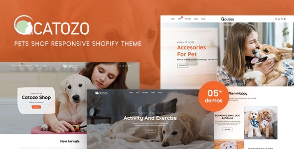 Catozo - 宠物用品购物商店网站Shopify主题