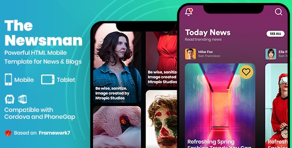 Newsman - 新闻资讯博客手机版网站模板