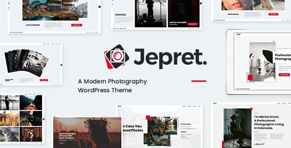 Jepret - 现代摄影相册作品展示网站WordPress主题