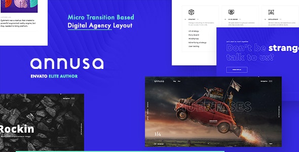 Annusa - 现代数字产品机构工作室HTML5网站模板