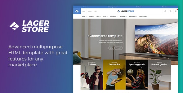 Lager - eCommerce 电子商务网上商店HTML模板
