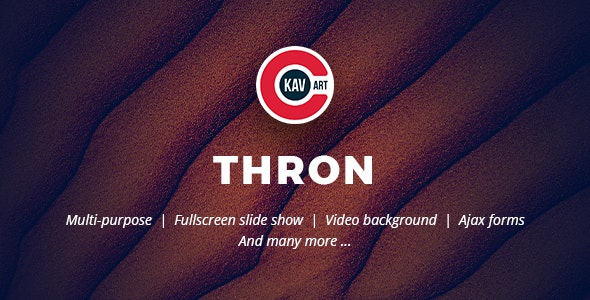 Thron - 创意多用途单页HTML5网站模板