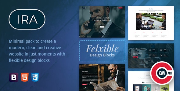 IRA - 响应式多用途单页网站HTML5模板