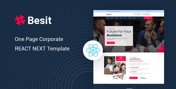 Besit - React 企业公司网站页面HTML5模板