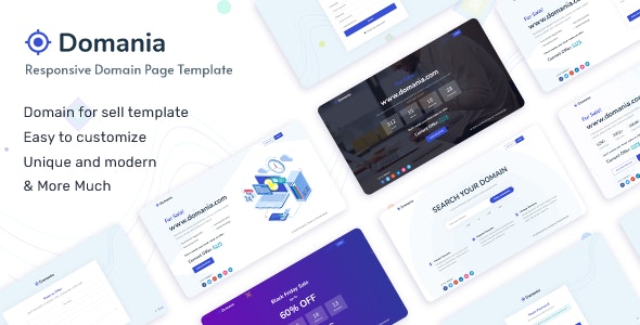 Domania - 响应式页面出售单页模板