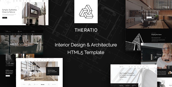 Theratio - 室内装修设计建筑施工网站HTML5模板