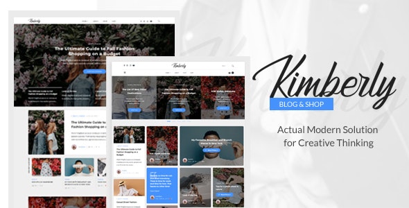 Kimberly - 响应式专业博客网站模板WordPress模板