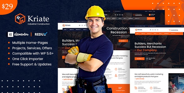  Kriate - WordPress theme of industrial manufacturing and processing factory construction enterprise