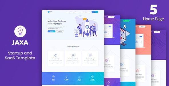 Jaxa - 科技企业信息技术 SaaS 网站HTML5模板