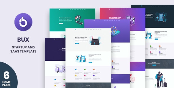 Bux - SaaS 企业项目启动网站HTML5模板