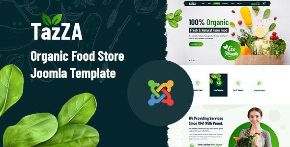 TazZA – 生态有机水果蔬菜Joomla商店模板
