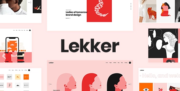 Lekker - 创意灵感作品展示网站模板WordPress主题