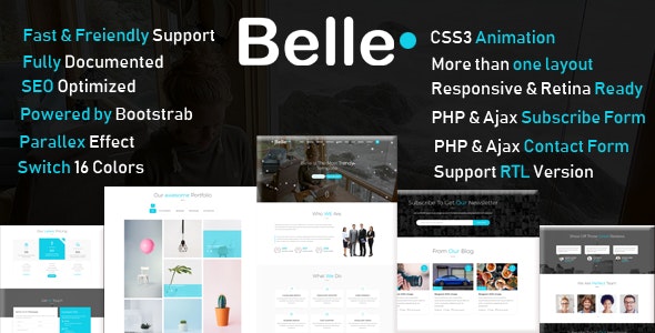 Belle - 企业公司单页网站HTML5模板