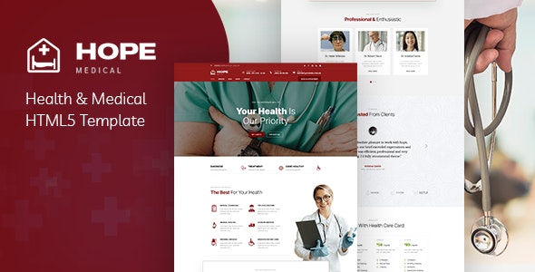 Hope - 健康医疗诊所医生网站HTML5模板