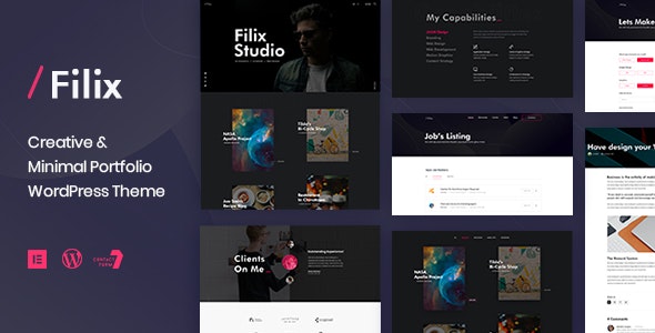 Filix - 创意小型作品展示网站WordPress主题