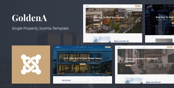 GoldenA - 房产租赁出售经纪人网站Joomla模板
