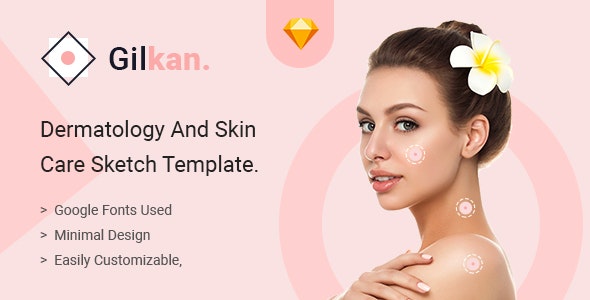  Gilkan - Dermatology Skin Care Beauty Center Sketch Website Template