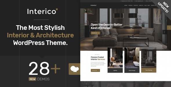 Interico - 室内设计建筑工程网站WordPress主题