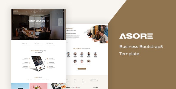 Asore - 企业商务公司网站 Bootstrap 5 响应式模板