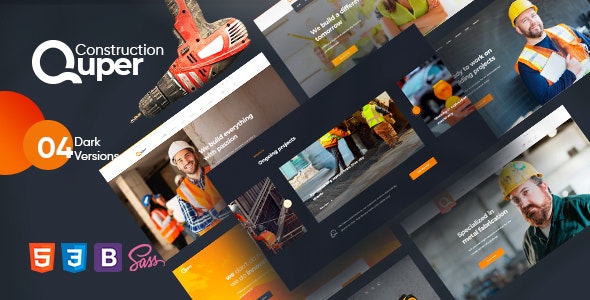 Quper - 建筑行业工程施工单位网站HTML5模板