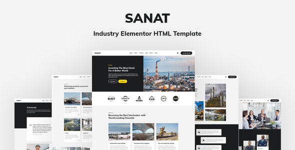 Sanat - 重工业工厂加工行业HTML模板