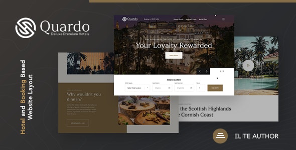 Quardo - 豪华高级酒店预定网站HTML模板