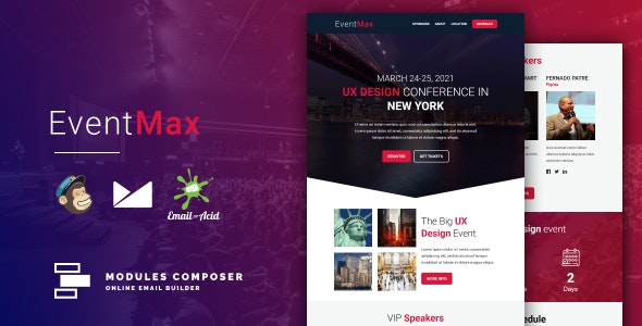 EventMax - 响应式活动会议电子邮件模板