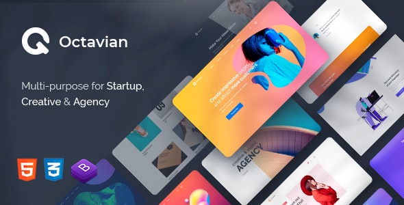 Octavian - 多用途创意产品展示网站HTML5模板