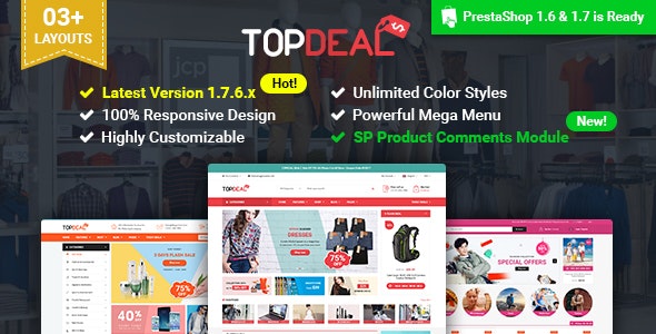 TopDeal - 多用途响应式电商网站PrestaShop 1.6 & 1.7 模板