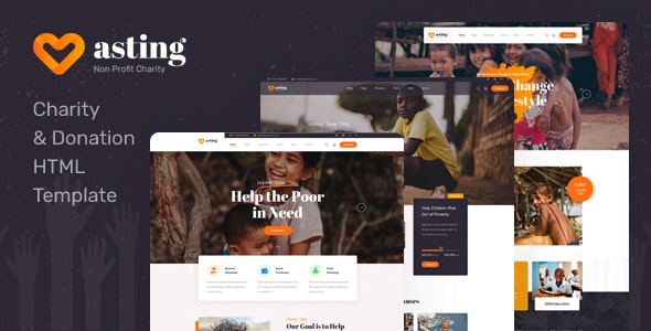 Asting - 慈善公益爱心捐赠网站HTML5模板