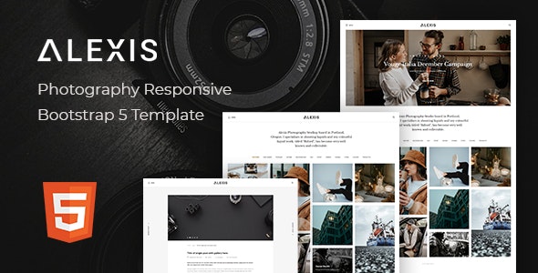 Alexis – 响应式摄影作品展示Bootstrap 5网站模板