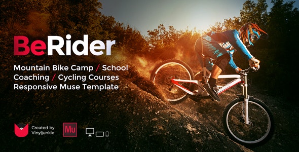 BeRider - 山地自行车学校MTB训练营课程Muse模板