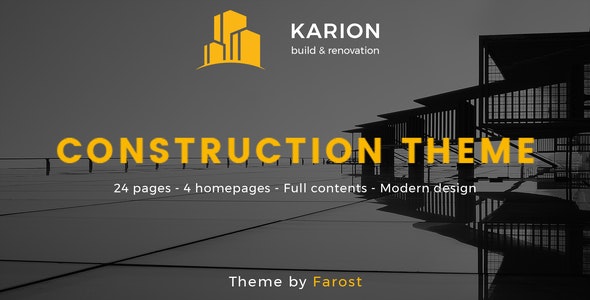 Karion - 建筑工程装修公司网站WordPress主题