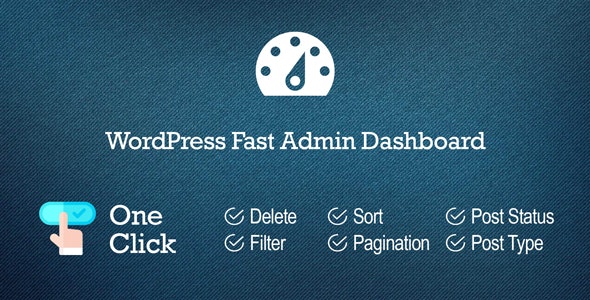 WordPress Fast Admin Dashboard - 快速网站WordPress后台模板