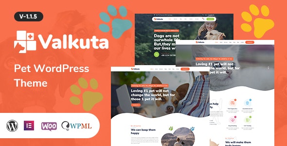 Valkuta - 宠物店护理寄养网站WordPress模板