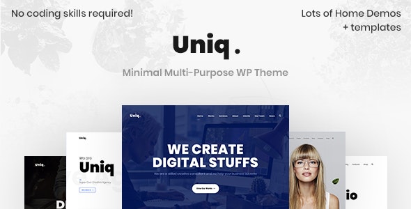 Uniq - 迷你创意作品展示WordPress网站模板